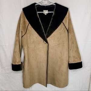 J.Jill Vegan Suede with Faux fur trim Coat - LP